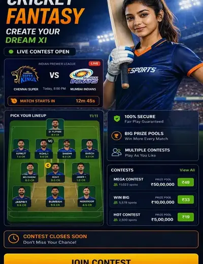 Come (Come Apk) fantasy cricket & matchday visual 3